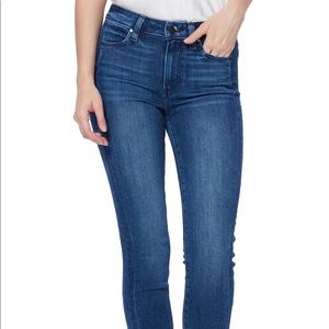 Paige high waist slit ankle skinny jeans